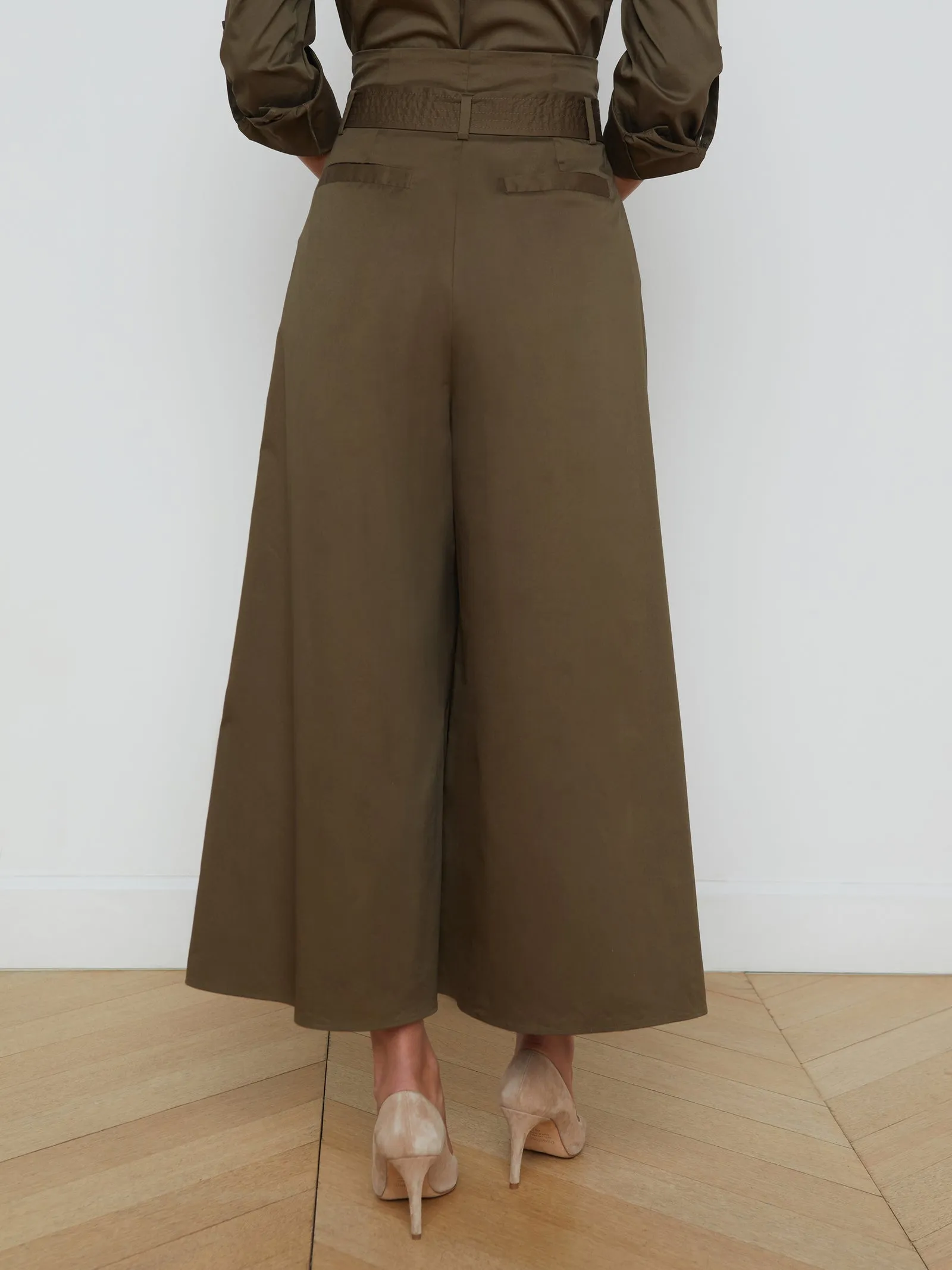 L'Agence Lowen Paperbag Crop Pant Pine