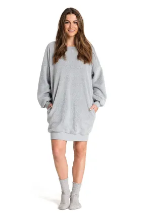 LaLupa Relaxed Fit Tunic Dress Grey