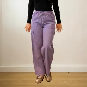 Lavender Straight Cargo Pants