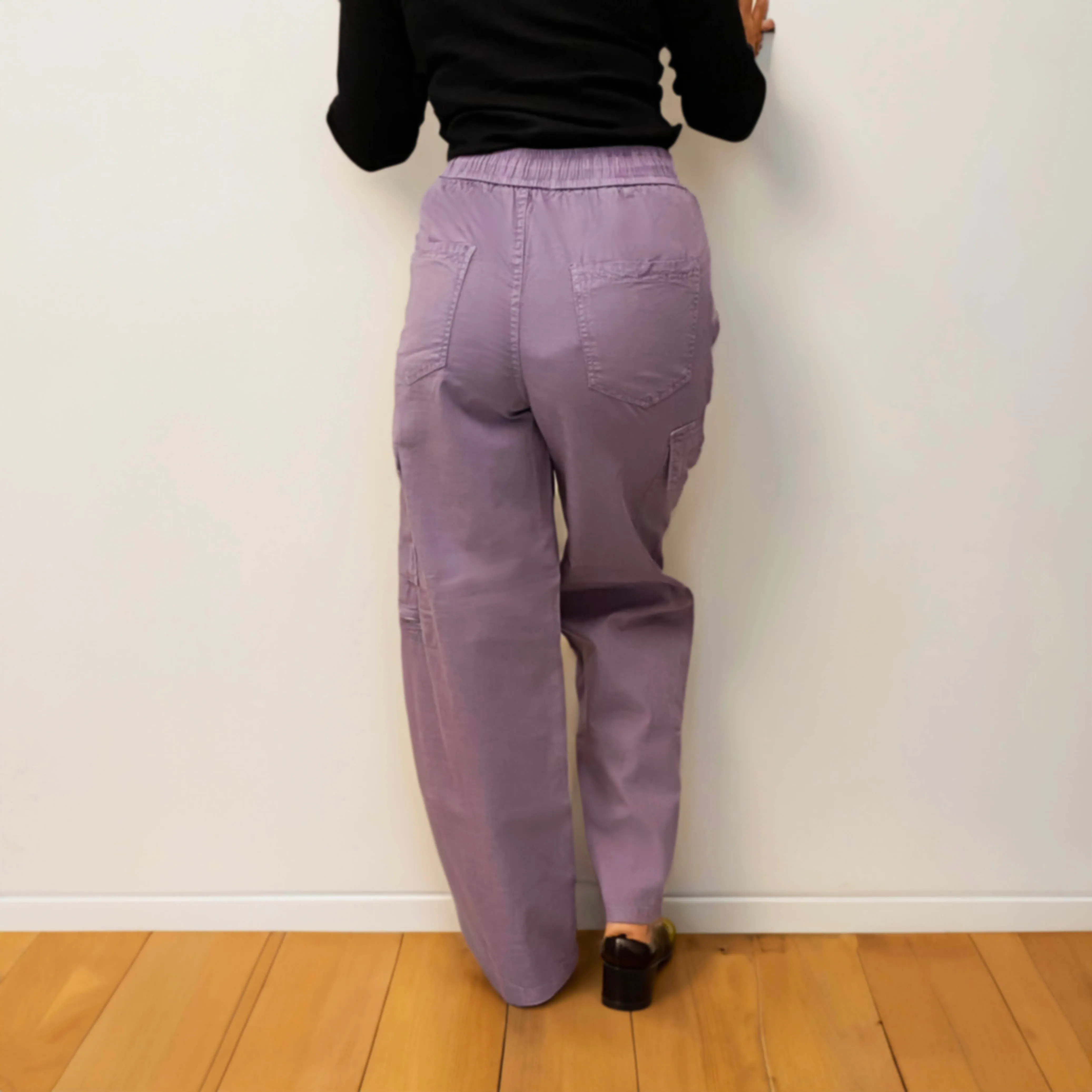 Lavender Straight Cargo Pants