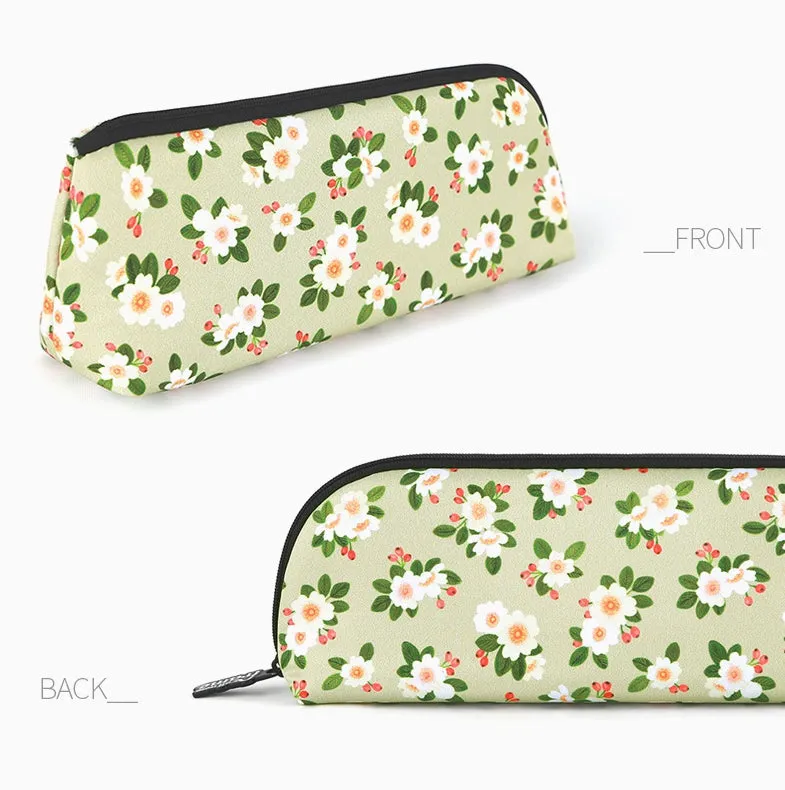 Light Green Graphic Pencil Cases Stationery Zipper School 19cm Office Cosmetics Pouches Artists Designer Prints Gifts Bags Purses Students Girls Cute Teens