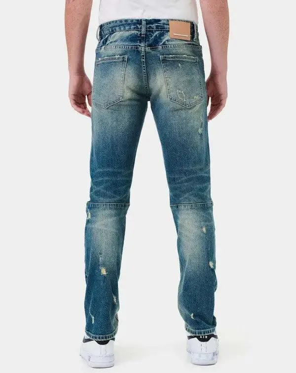 Men's Jeans Repair Straight Dark-stone