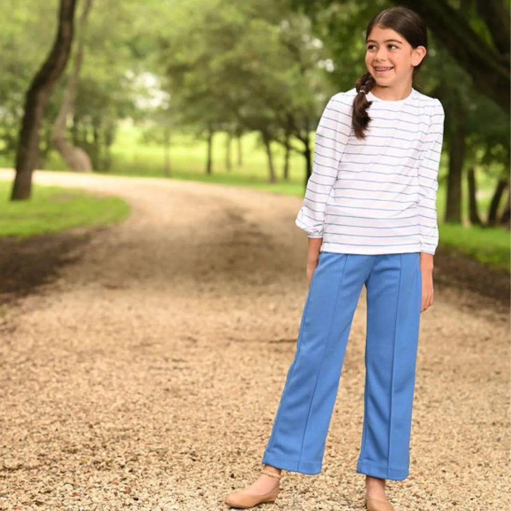 Mini Darbie Wide Leg Pant - Blue