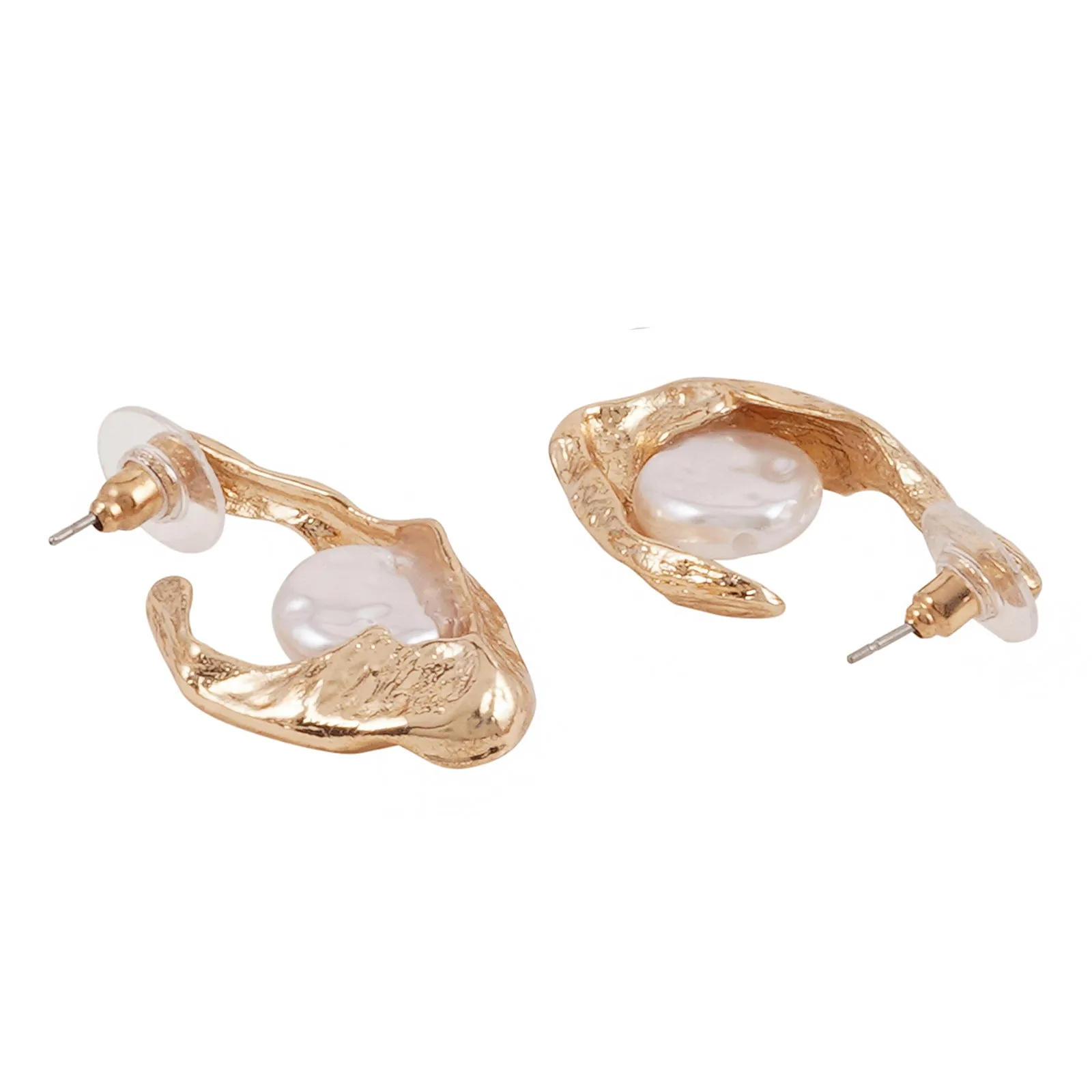 Nereida Pearl Gold Earrings