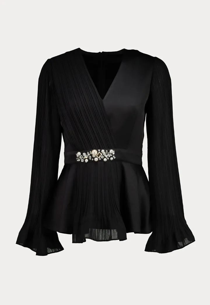 Pleated Chiffon Blouse