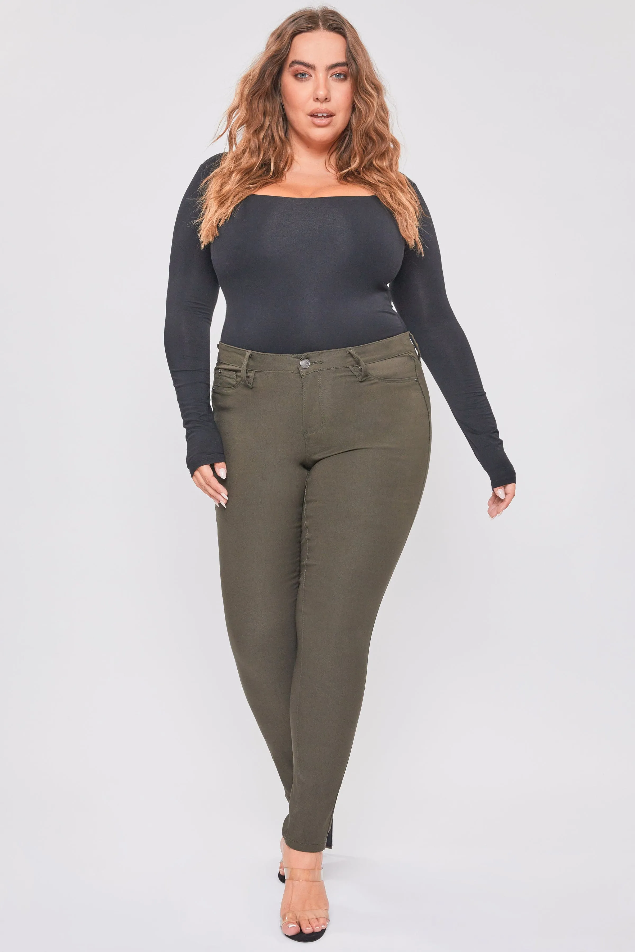 Plus Size Women's Hyperstretch Forever Color Skinny Pants - Warm Tones