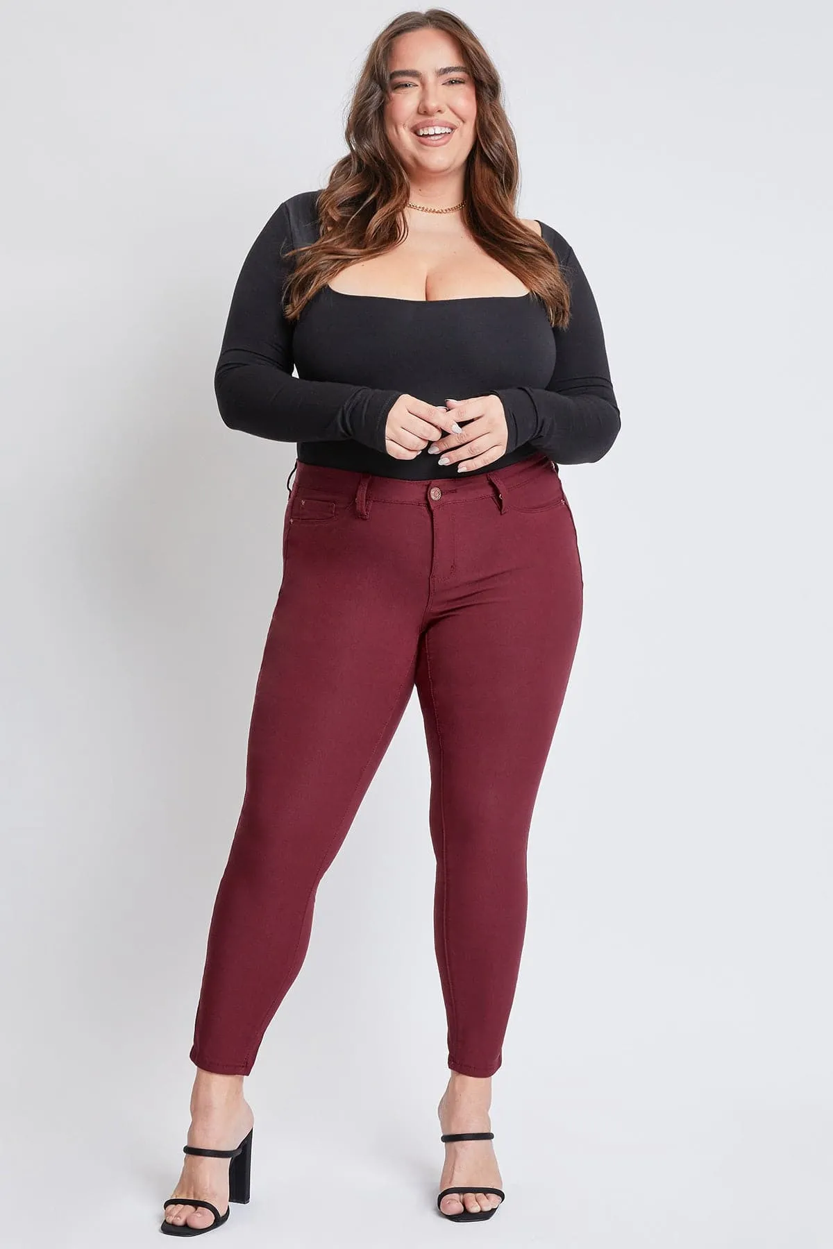 Plus Size Women's Hyperstretch Forever Color Skinny Pants - Warm Tones