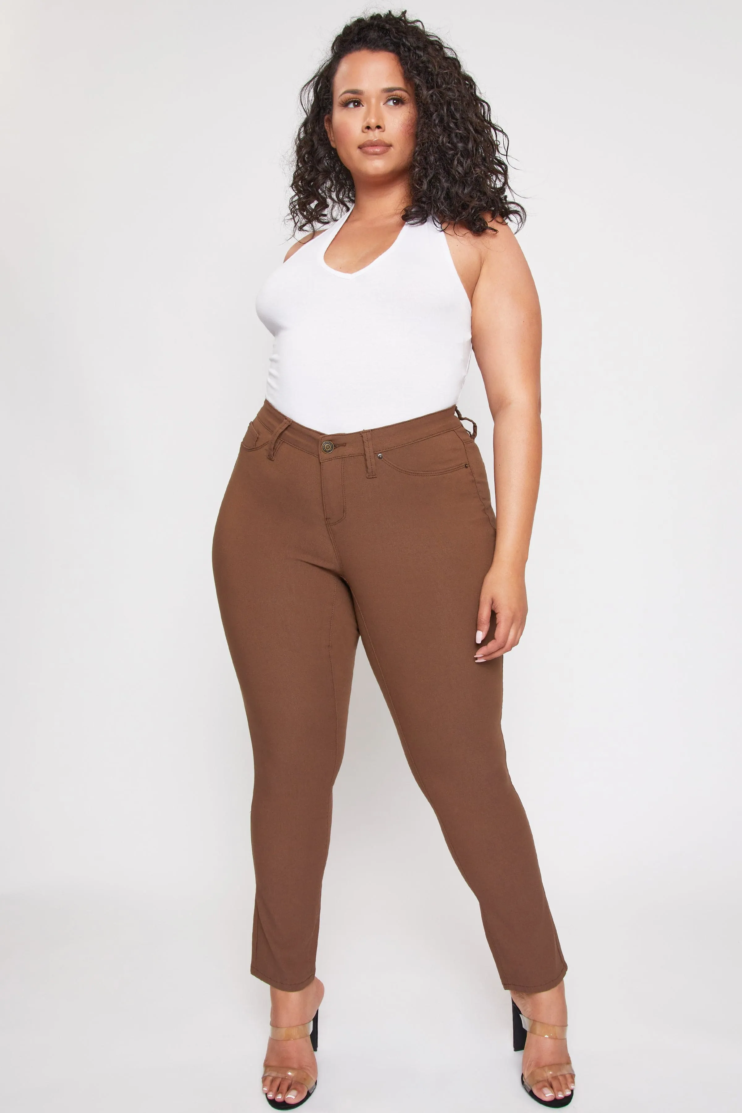 Plus Size Women's Hyperstretch Forever Color Skinny Pants - Warm Tones