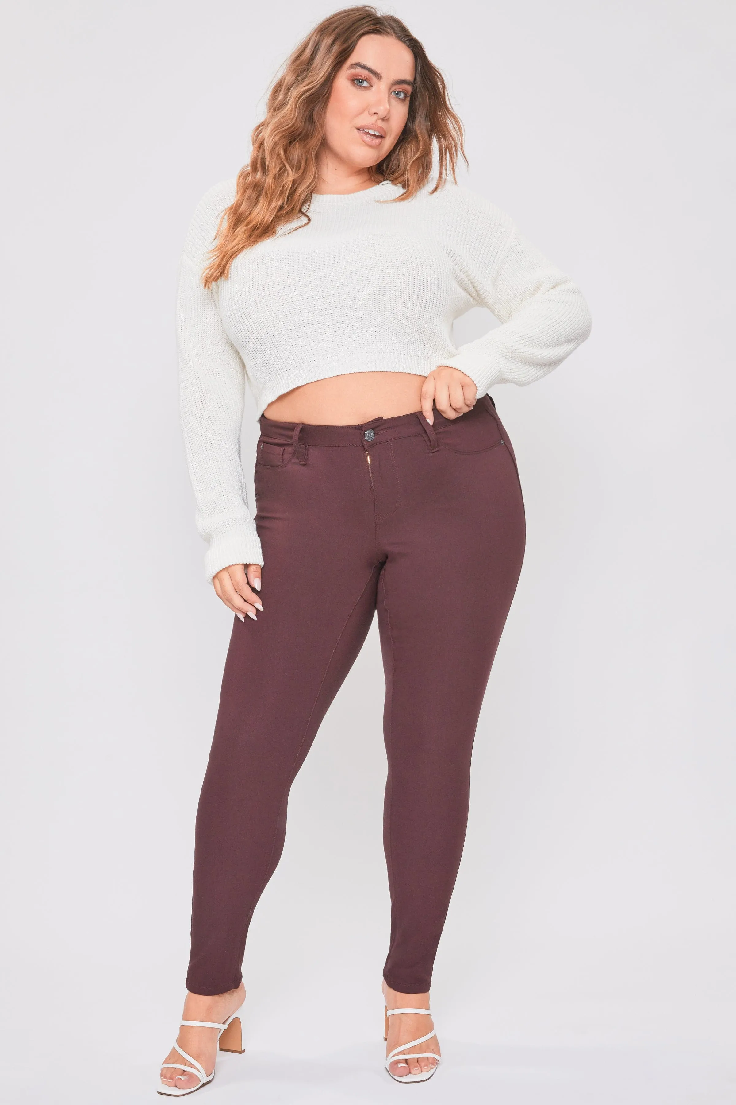 Plus Size Women's Hyperstretch Forever Color Skinny Pants - Warm Tones