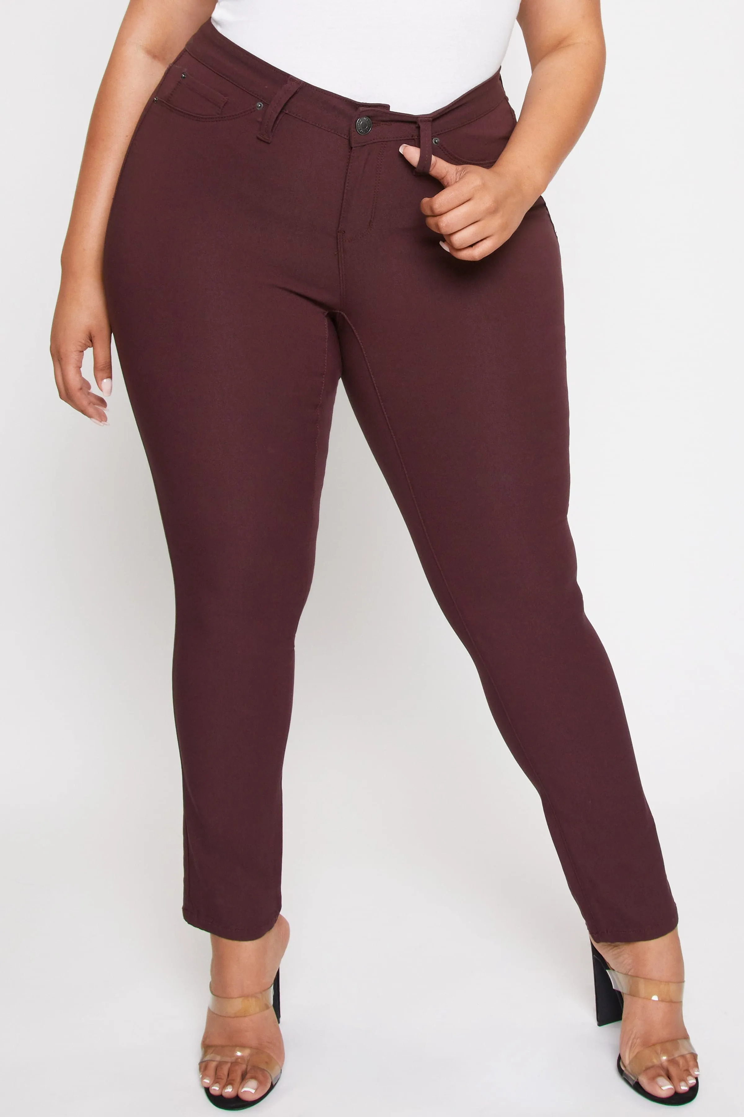 Plus Size Women's Hyperstretch Forever Color Skinny Pants - Warm Tones