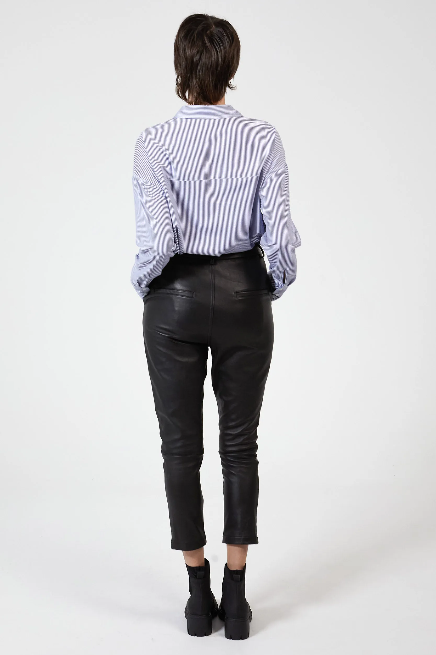 PORTER LEATHER PANT - BLACK