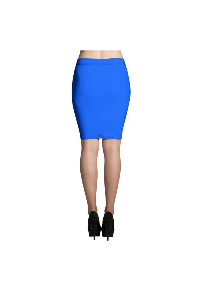 Rainbow Blue Pencil Skirt