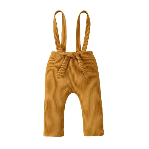 Ribbed suspender pants