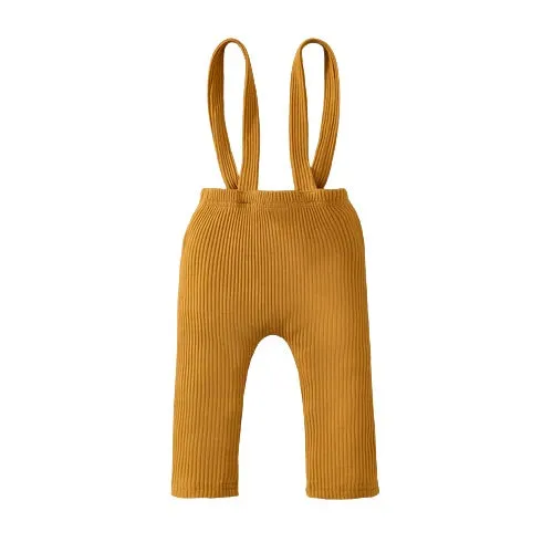 Ribbed suspender pants