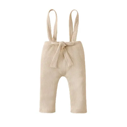 Ribbed suspender pants