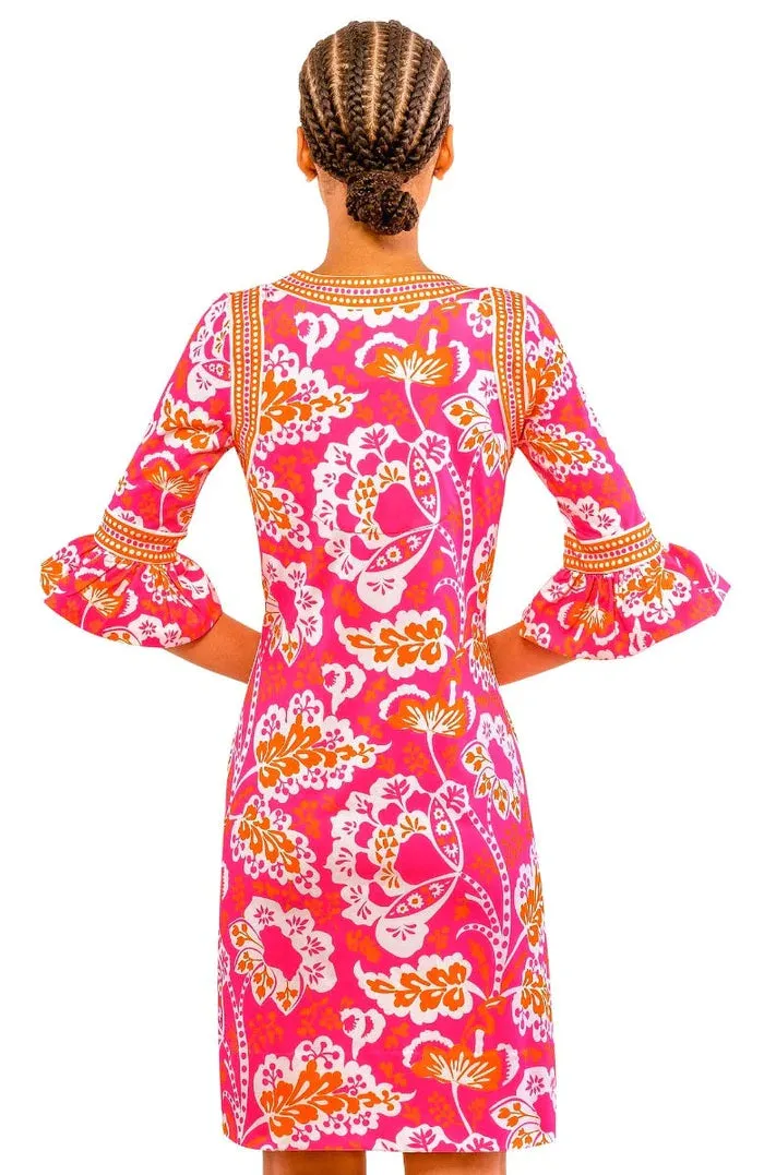 Shake Your Tushy Dress - Flora Pink/Orange