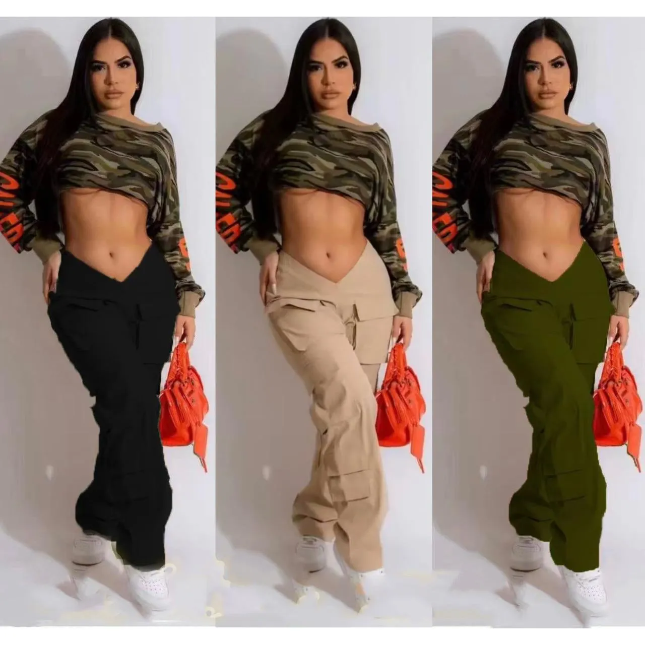 Slim Drawstring Wide Leg Pant