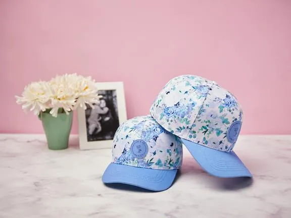 Snapback Hat - Floral Blue (Kids-Adults)