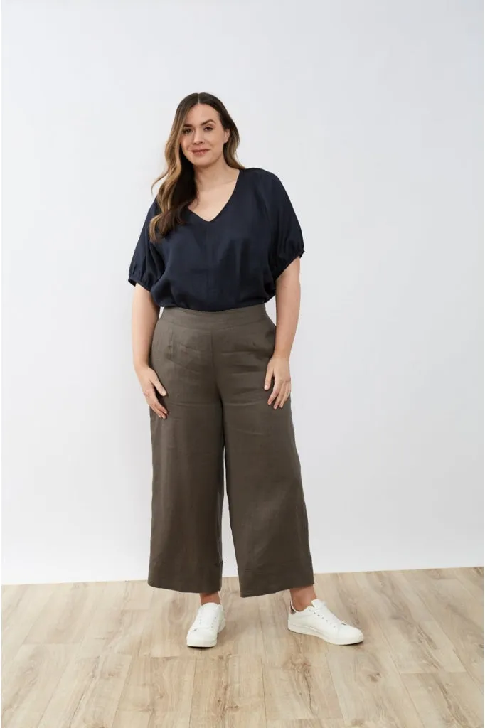 Tirelli - Classic Linen Pant - Deep Charcoal