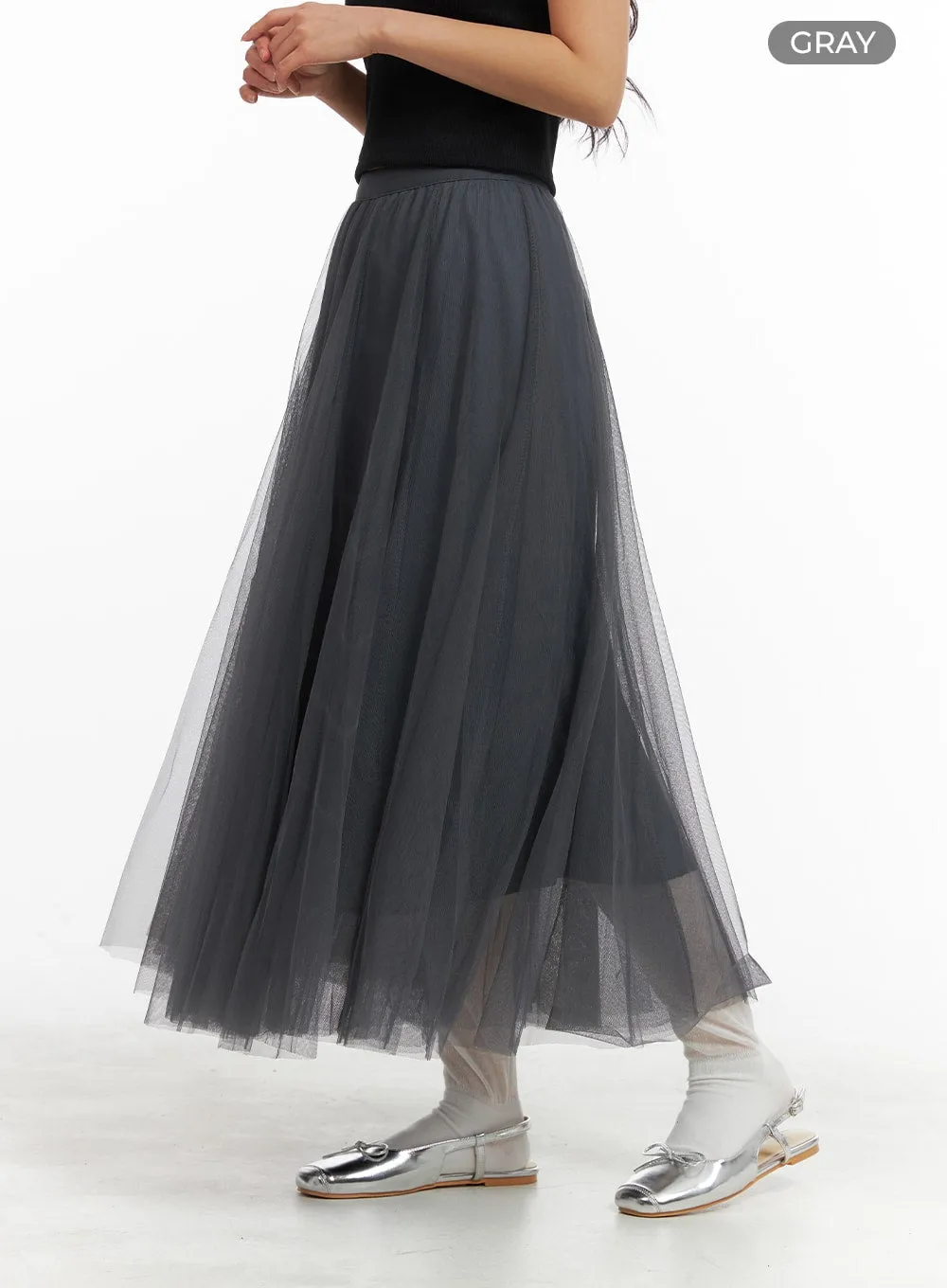 Tulle Maxi Skirt OM427