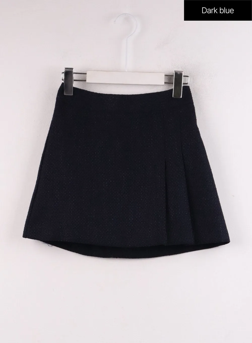 Tweed Pleated Mini Skirt IF402