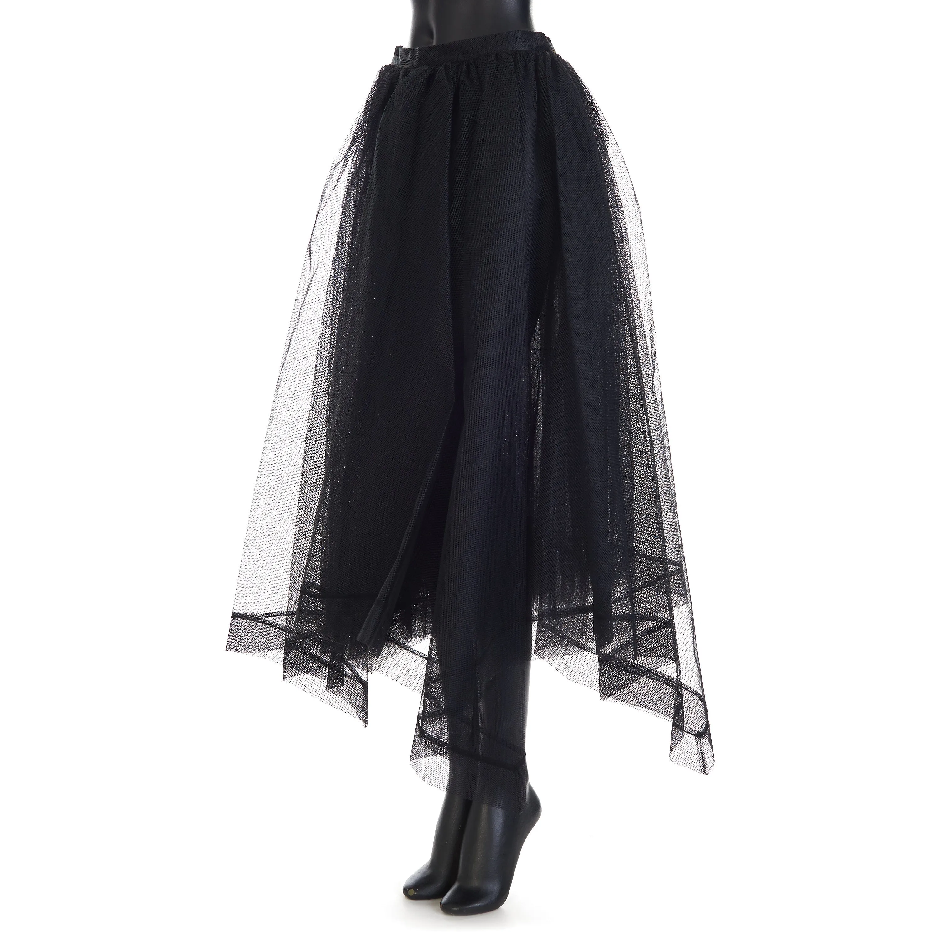 Women's Paris Net Midi Skirt In Black