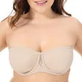 Women's Slightly Lined Lift Great Support Lace Strapless Bra