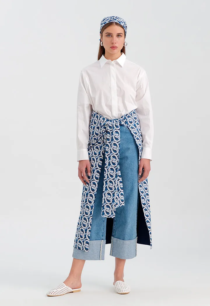 Wrap Skirt With Tie Up Waist