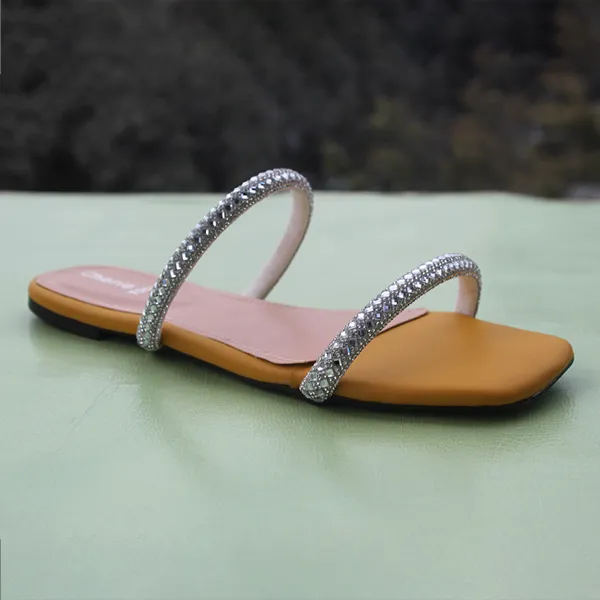 Yellow Fancy Slippers for women